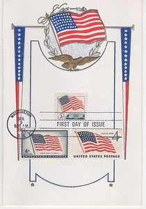 US FDC 1963 50-Star Flag Butler + Kelly Combo Glossy First Day Cover! | - Picture 1 of 1