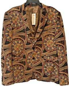 Abrigo/chaqueta blazer deportivo Ween Charm para hombre multicolor medallón geométrico XL NUEVO CON ETIQUETAS - Imagen 1 de 14