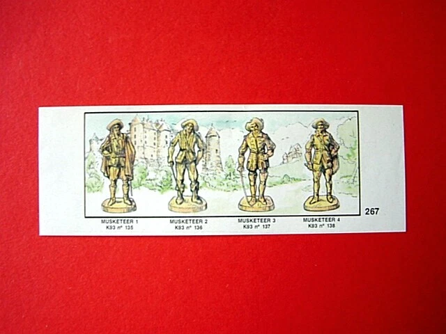 1992 EU Französische MUSKETIERE um 1670  BEIPACKZETTEL K 93 n.135-138 - Bild 1 von 1