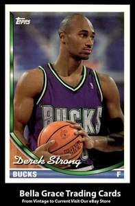 1993-94 Topps Derek Strong #281 Milwaukee Bucks Rookie NBA Basketball - Picture 1 of 2