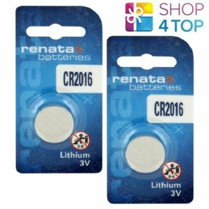 2 BATERÍAS DE LITIO RENATA CR2016 CELDA 3V BOTÓN MONEDA DL2016 CADUCIDAD 2030 NUEVAS - Imagen 1 de 1