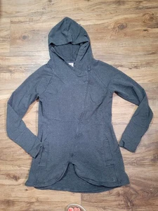 The North Face Full Zip Hoodie Damen Large Kapuzenpullover asymmetrisch grau - Bild 1 von 9