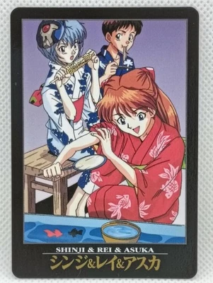 Evangelion Carddass First Edition Shinji Rei Asuka Yukata Premium Rare Japan VTG - Image 1 of 4