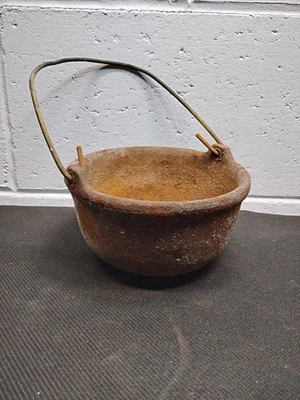 Antique Cast Iron Cauldron 6" Smelting WC A24-6 - Image 1 of 4