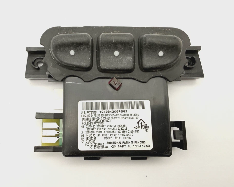 Interruptor Homelink para puerta de garaje consola superior Cadillac Escalade Tahoe 07-14 OEM Foto 1 de 4