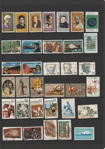 Australian 1970's Nice lot of 34 Individual Stamps Fine Used. - Foto 1 di 1