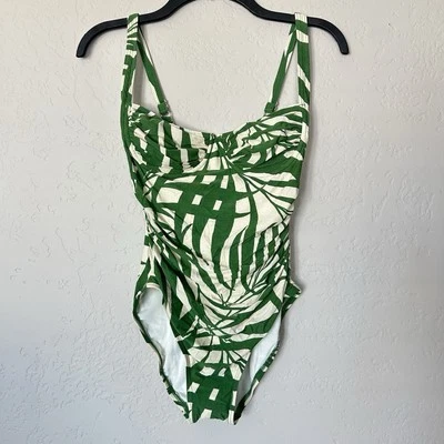 Kate Spade New York Shirred Underwire One Piece Swimsuit Size XS Bitter New $165 - Image 1 of 4