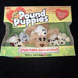 VTG 1995 GALOOB POUND PUPPIES MOMMY 5 PUPPIES W Birth Certificate NIB SEALED - Picture 1 of 12