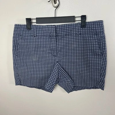 Pantalones Cortos Ann Taylor Petite Geo Estampado Bolsillos Carrera Informal Azul 12P Foto 1 de 4