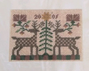 Threads Through Time CARIBOU CHRISTMAS Counted Cross Stitch Kit - Picture 1 of 3