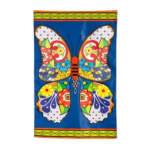 Talavera Butterfly Applique House Flag,159705 - Picture 1 of 1