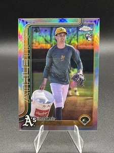 2025 Topps Chrome Jacob Wilson RC Image Variation Refractor SSP Athletics - Bild 1 von 2