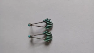 Vintage Zuni Post Turquoise Earrings - Picture 1 of 1