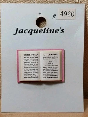 LIBRO ABIERTO VINTAGE LITTLE WOMEN DE JACQUELINE'S #4920 PARA CASA DE MUÑECAS MINIATURA  Foto 1 de 4