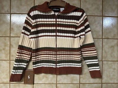 Suéter Sag Harbor Para Mujer Boho Retro Preppy Classicore Teachercore Cremallera, Talla XL Foto 1 de 4