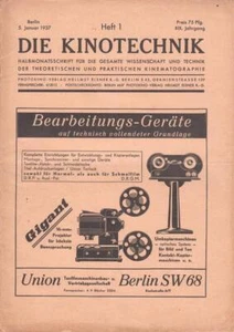 Die Kinotechnik Nr. 01/1937 05.01.1937 - Bild 1 von 1