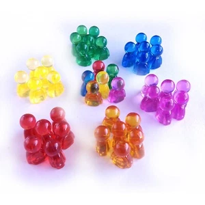 6 Resin People Meeple Pawns Player Tokens Peeps Upgrade Board Games 24mm Meeples - Picture 1 of 32