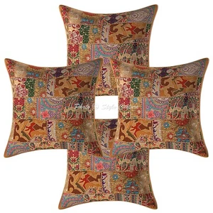 Funda de cojín vintage funda de sofá étnica decorativa india bohemia decoración del hogar - Imagen 1 de 6