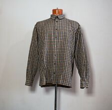 Burberry Wool Men Long Sleeve rare vintage shirt nova check 44sz