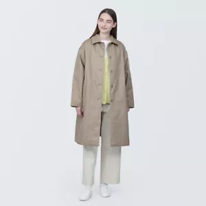 MUJI Women's Kapok blend cotton coat Light Beige Size XL(US L) Unused From Japan - Picture 1 of 9