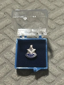 STERLING & ENAMEL 25 YEARS A MASON TAC or LAPEL PIN Freemason - Picture 1 of 5