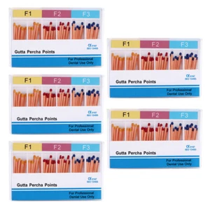5 Boxes Dental F1.F2.F3 Endo Gutta Percha Points Tips Root Canal Obturating - Picture 1 of 10