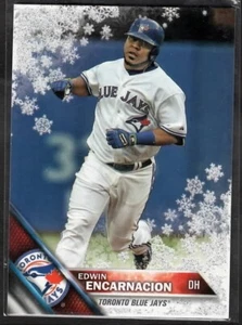 2016 Edwin Encarnacion Topps Holiday Baseball Metallic Snowflake Toronto HMW158 - Picture 1 of 2