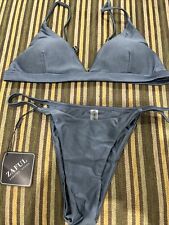 Zaful Steel Blue String Bikini Sz M (acc630