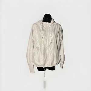 Zyia Active Damen-Windjacke weiß Breeze Kapuze durchgehender Reißverschluss Größe Small - Bild 1 von 7