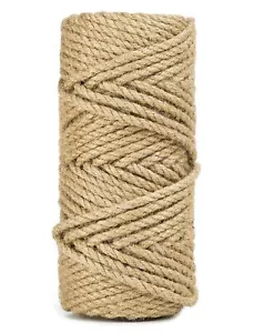 100 Fuß 5 mm Schwerlast Jute Garn Seil zum Selbermachen Handwerk Projekte Katze Kratzer - Bild 1 von 7