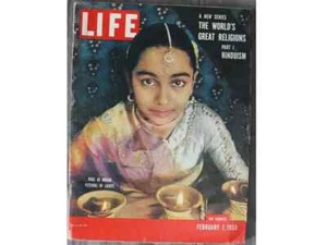 Life Magazine Feb 7, 1955 World's Great Religions - Hinduism 14 x 10 1/2 Frameab - Picture 1 of 10