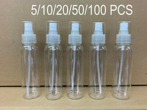 6 oz. Clear Cosmo Round PET Plastic Empty Spray Bottle Travel 5/10/20/50/100 pcs - Picture 1 of 1