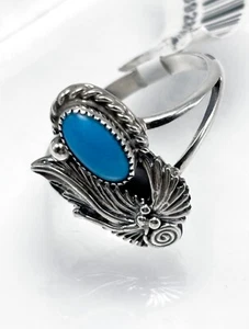 CHACO CANYON Sterling Silver Sleeping Beauty Turquoise Ring - Size 10 - NWT - Picture 1 of 10