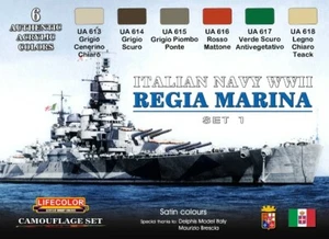 Juego de pintura Lifecolor #LFC-CS15 camuflaje de la Segunda Guerra Mundial marina italiana - Imagen 1 de 1