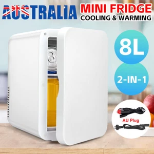 2 in1 8L Small Portable Mini Fridge Drinks Beer Cooler Bar Freezer Car Office AU - Picture 1 of 12