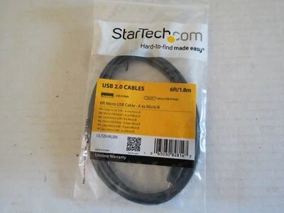 StarTech.com 6 ft Micro USB Cable To Micro B - UUSBHAUB6 - Brand New & Free Ship - Image 1 of 4