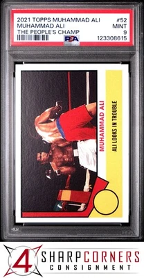 2021 TOPPS MUHAMMAD ALI THE PEOPLE'S CHAMP #52 MUHAMMAD ALI HOF POP 1 PSA 9 - Image 1 of 3