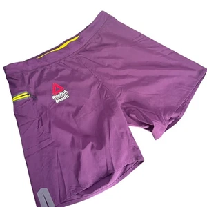 Reebok CrossFit Men Training Shorts Size L Purple Drawstring Activewear Athletic - Picture 1 of 9