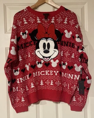 Nuevo Suéter Disney X Forever 21 Minnie Mouse Rojo Navidad Mediano Foto 1 de 4