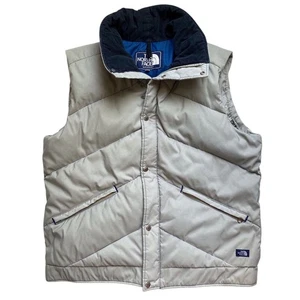 Gilet imbottito vintage The North Face Down colletto in velluto a coste uomo XL made in USA - Foto 1 di 12