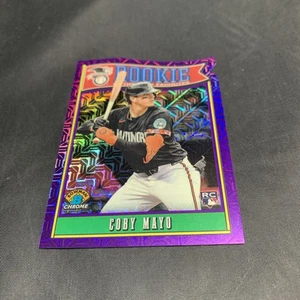 2025 Bowman Chrome Purple Mojo Refractor Coby Mayo ROTY Favorites #ROY-2 /250 - Picture 1 of 4
