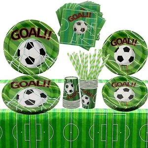 Soccer Birthday Party Decorations Serves 20 Guests Including Dinner Plates De... - Picture 1 of 7