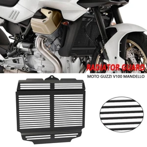 Radiator Guardr For Moto Guzzi V100Mandello V100 Mandello S 2023-2024 Black NEW - Foto 1 di 7