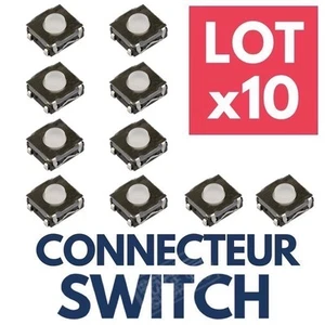 ►10 Switch Bouton Poussoir Interrupteur pour Clef Télécommande Plip Clé RENAULT - Picture 1 of 2