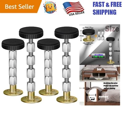 Versátiles estabilizadores de cama ajustables - Paquete de 4 herramientas antivibración para la comodidad del hogar Foto 1 de 4