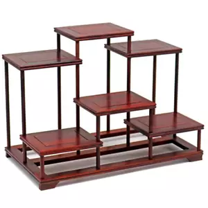 Base espositore palissandro artigianato supporto pietra bonsai pianta vaso rack arredo casa - Foto 1 di 6