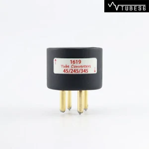 One Gold plated 1619 to 45 245 345 Vacuum tube convert socket - Picture 1 of 11