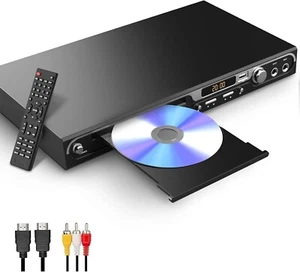 All Region Free DVD Player with Dual Mic Ports HDMI AV USB TV Disc Player - Picture 1 of 7