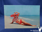 1963 Hold Your Hat Crop Top Bikini Bottom Ocean Beach Chrome RPPC