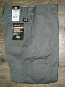 Dickies Regular Fit Straight Leg Cargo Pants Jeans NWT 36x27 UNFINISHED HEM $45 - Picture 1 of 5